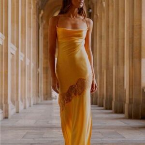 NWT Meshki Orange Maxi Dress